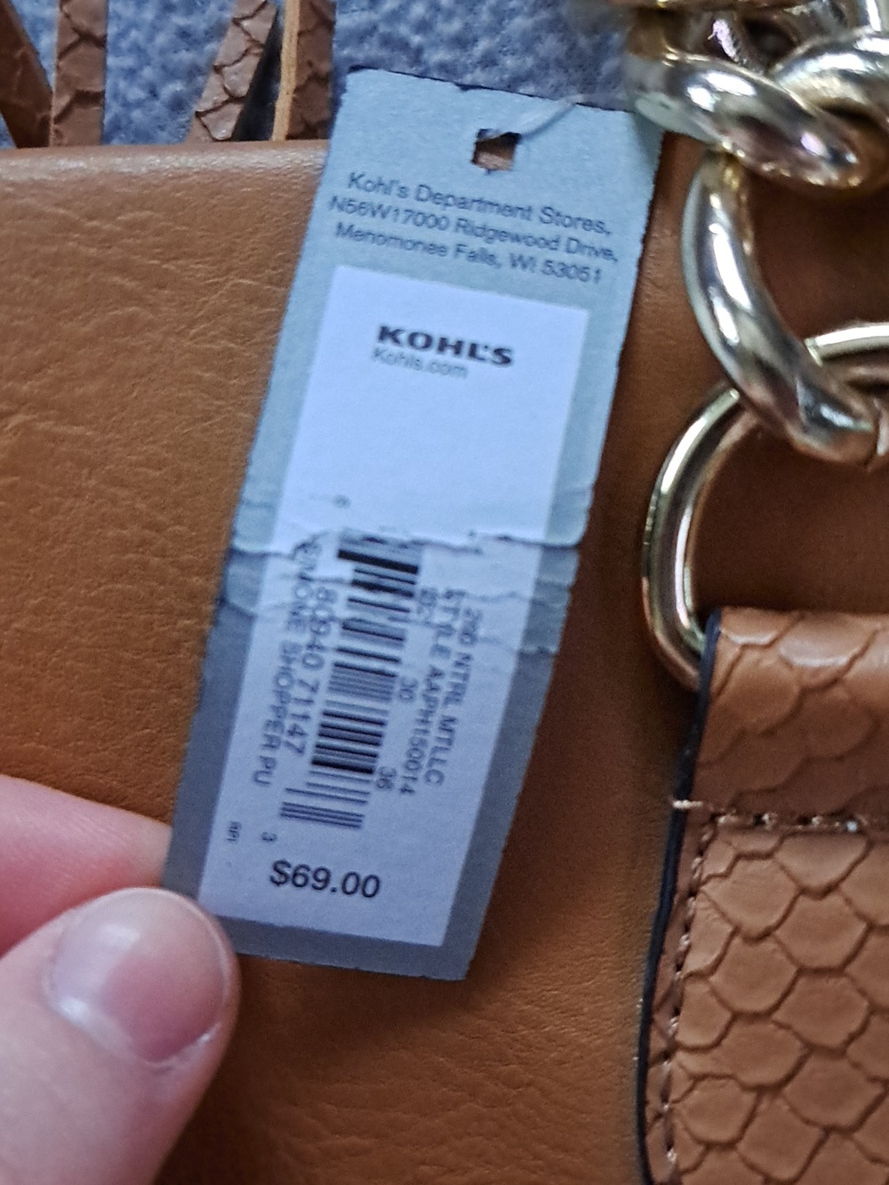 Apt. 9 Tan & Cream Tassel Tote Bag - NWT - Picture 3 of 5
